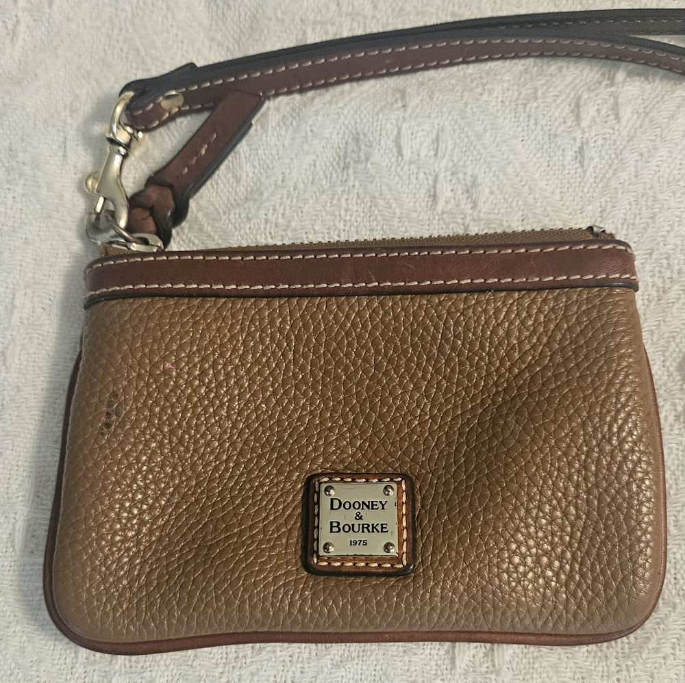 Dooney & Bourke Tan Leather Wristlet